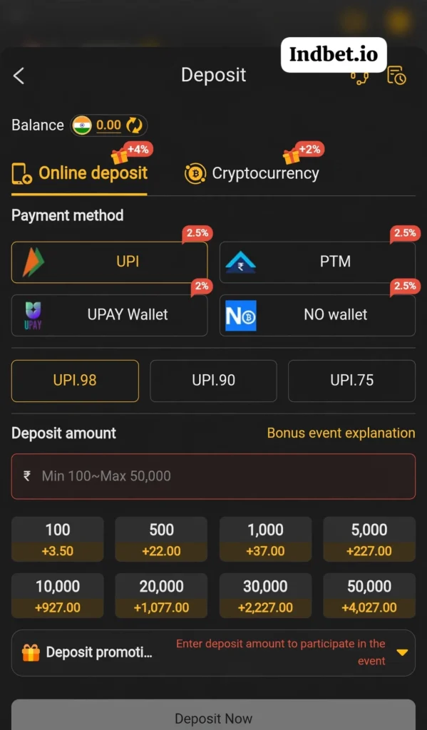 Indbet Depodsite